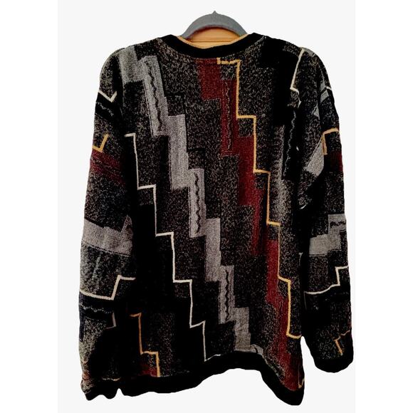Vintage TUNDRA Men's 3D Sweater 90's Retro Grunge Art Deco - Picture 4 of 6
